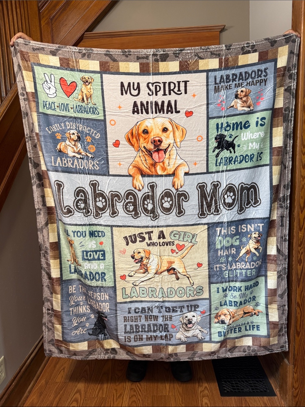 NEW in Package Labrador Mom Blanket Light and Soft 60”x50”